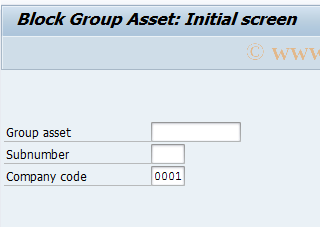 SAP TCode AS25 - Block group asset