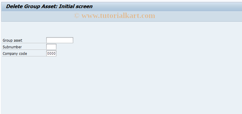 SAP TCode AS26 - Mark group asset for deletion