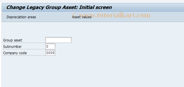 SAP TCode AS82 - Change old group asset