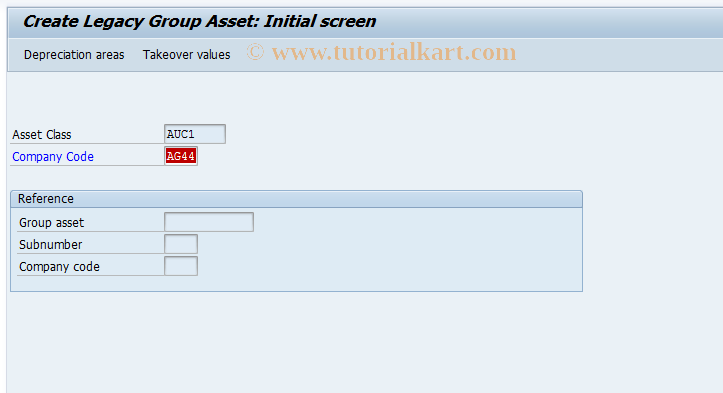 SAP TCode AT81 - Create Old Group Asset (old)