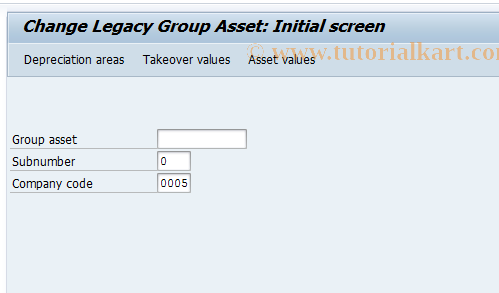 SAP TCode AT82 - Change Old Group Asset (old)