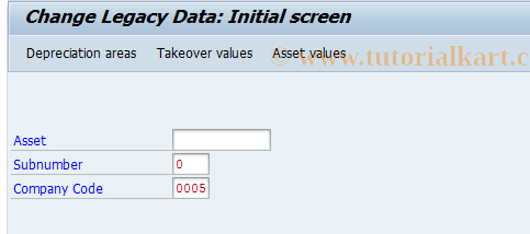 SAP TCode AT92 - Change Old Asset (old)