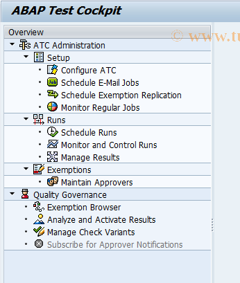 SAP TCode ATC_A - ATC Administration