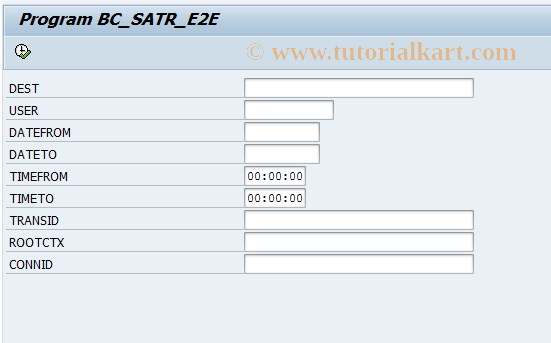SAP TCode ATRA_E2E - ABAP Obj. Runtime Analysis for E2E