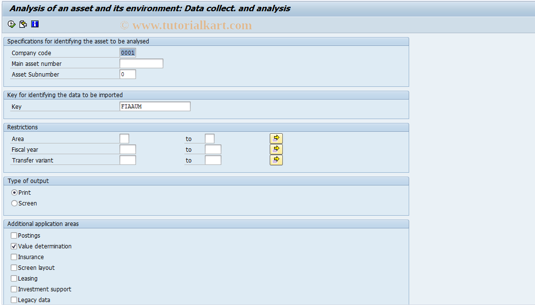 SAP TCode AUN2 - FI-AA Asset Summary