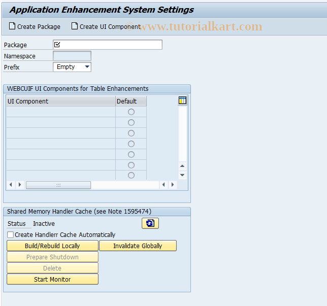 SAP TCode AXTSYS - Extensibility Tool System Info