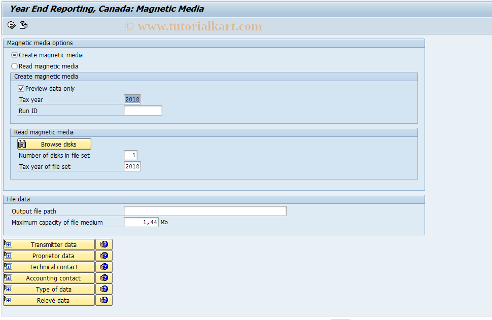 SAP TCode B1B2 - Create Magnetic Media files