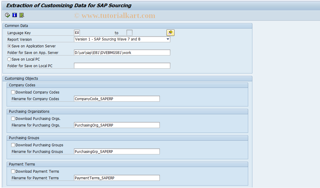 SAP TCode BBP_ES_CUST_DOWNLOAD - Download Customizing Settings for ES