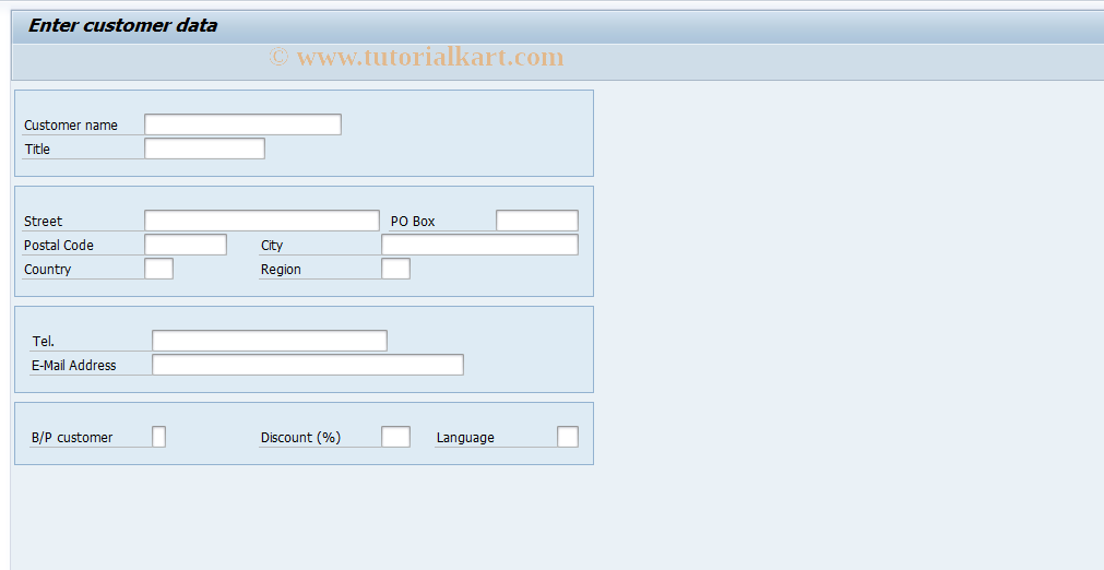 SAP TCode BC401_CALD_CRE_CUST - Demonstration: New Table Entry