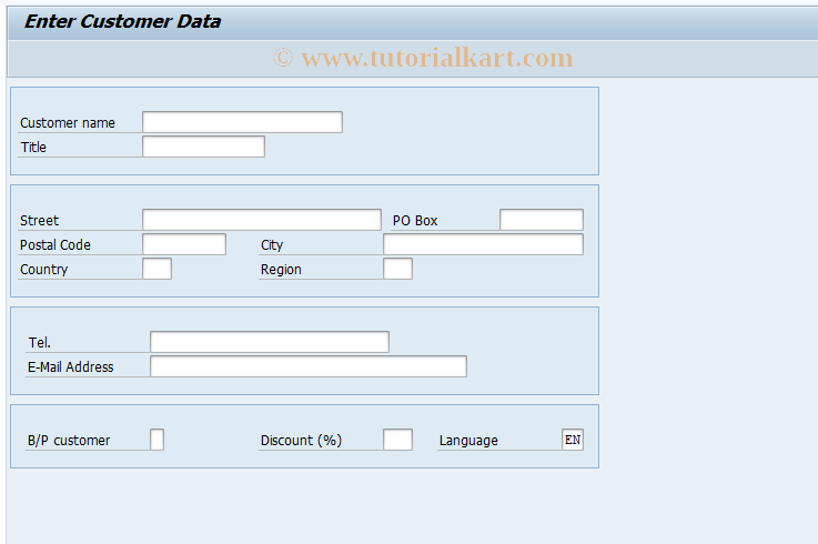 SAP TCode BC402_CALD_CRE_CUST - Demonstration: Create Table Entry