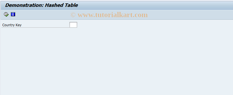 SAP TCode BC402_TABD_HASH - Demonstration: Hashed Table