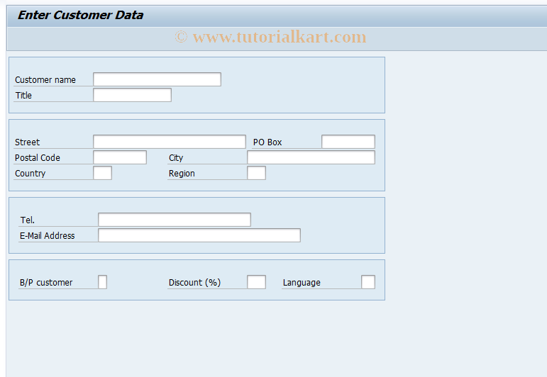 SAP TCode BC406_CALD_CRE_CUST - Demo: Creating a table entry