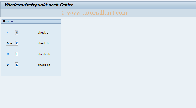 SAP TCode BC410_REENTRY - SAPMBC410INPD_REENTRY_POINT