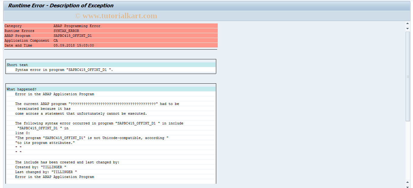 SAP TCode BC415_OFFINT_D1 - Office Integration: Demo 1