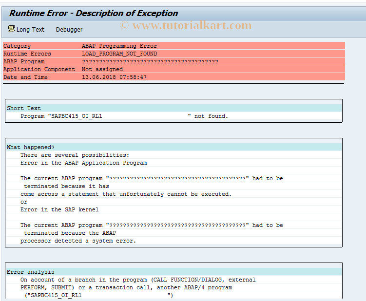 SAP TCode BC415_OI_RL1 - Basic Programming Steps