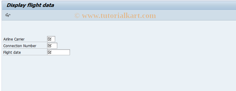 SAP TCode BC425_00 - Display Flights