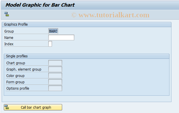 SAP TCode BCG7 - Bar chart: Call model graphic