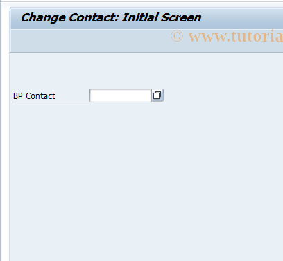 SAP TCode BCT1 - Change Contact