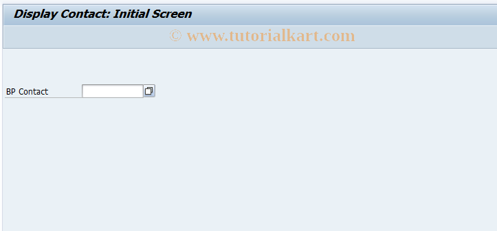 SAP TCode BCT2 - Display Contact