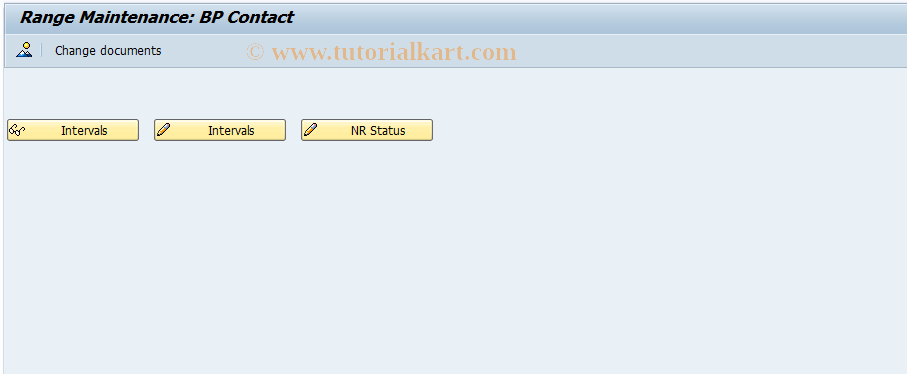 SAP TCode BCTNUM - Number Range Maintenance: BCONTACT