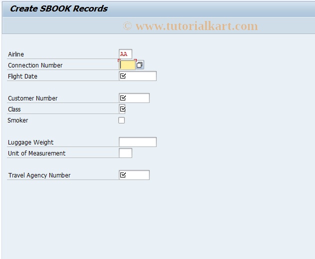 SAP TCode BC_GLOBAL_SBOOK_CREA - Create SBOOK Records