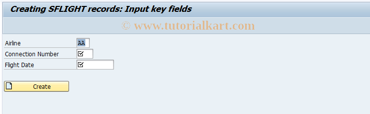 SAP TCode BC_GLOBAL_SFLGH_CREA - Create SFLIGHT records