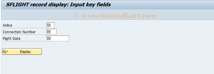 SAP TCode BC_GLOBAL_SFLGH_DISP - Display SFLIGHT records