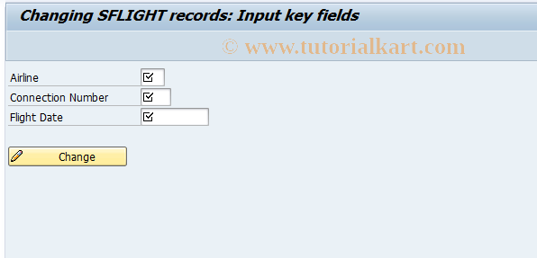 SAP TCode BC_GLOBAL_SFLGH_EDIT - Change SFLIGHT records