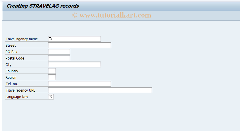 SAP TCode BC_GLOBAL_STRAV_CREA - Creating STRAVELAG records