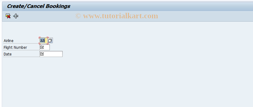 SAP TCode BC_TAW12_01_CSS - TAW12 Case Study: Create/Cancel Bkng