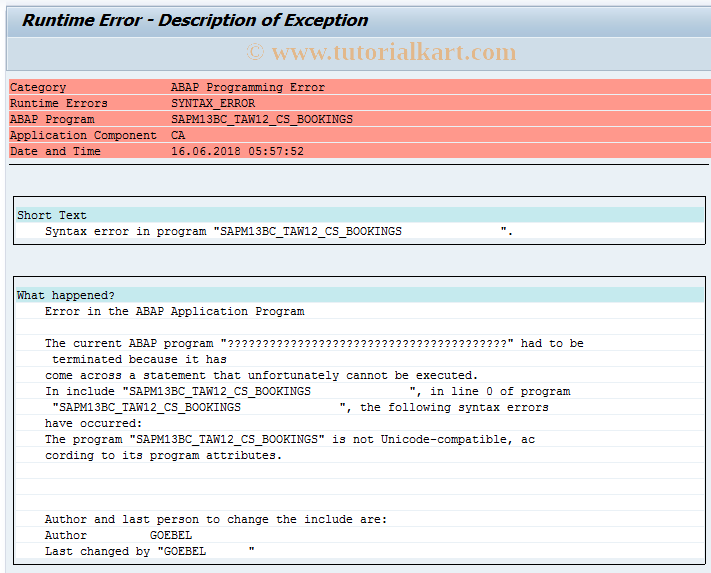 SAP TCode BC_TAW12_13 - Bookings in TAW12, Group 13