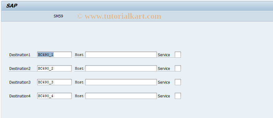 SAP TCode BC_TOOLS_490_CR_DEST - Create Remote Destinations for BC490