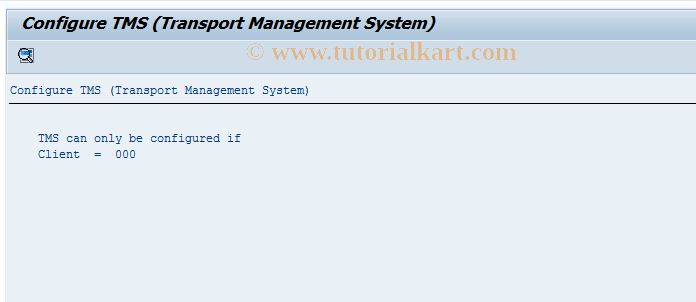SAP TCode BC_TOOLS_TMS - Configure TMS (client 000 only)