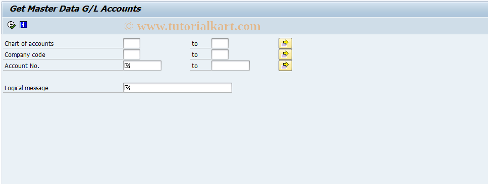 SAP TCode BD19 - Get General Ledger Account