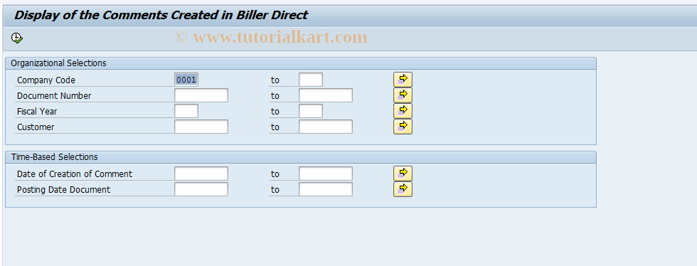 SAP TCode BDCONTACTS - Comments created in Biller Direct
