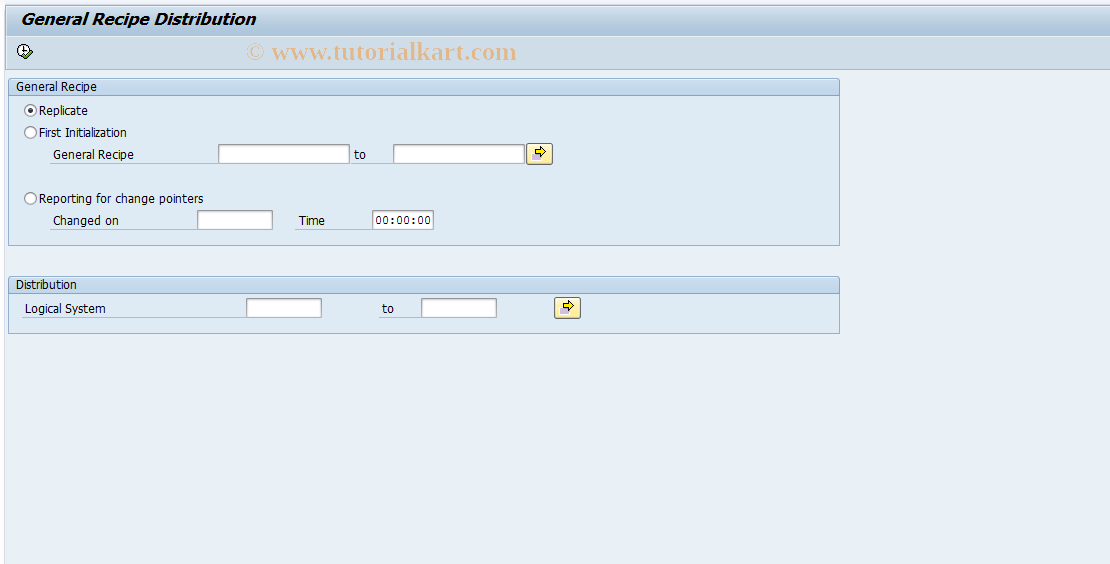 SAP TCode BD_GEN_GRCP - General Recipe Distribution