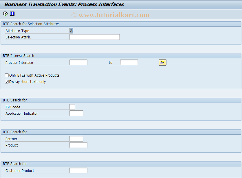 SAP TCode BERPC - Business Processes