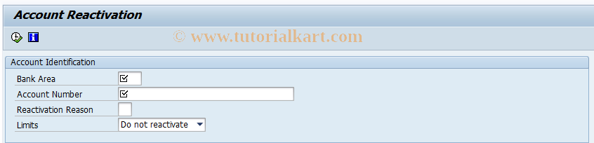 SAP TCode BKK_ACCNT_REACTN - Account Reactivation