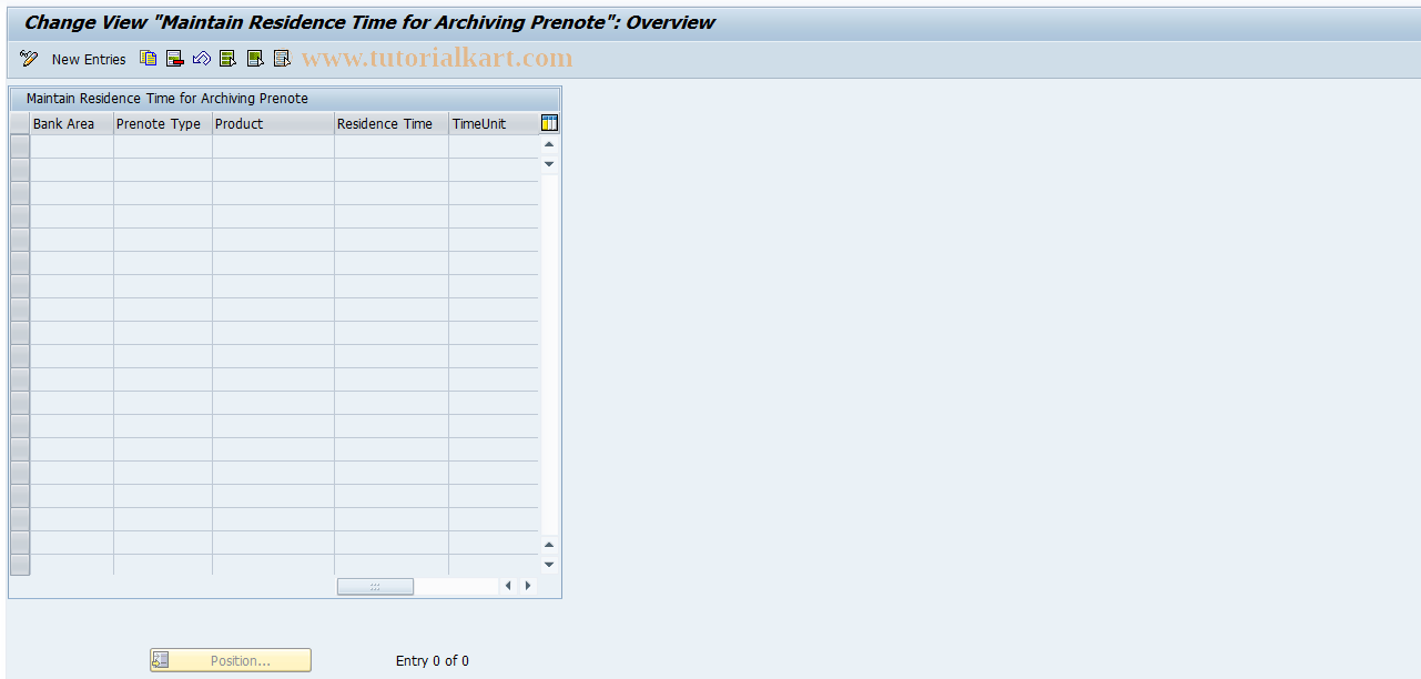 SAP TCode BKK_ARC_PRENOTE_CUST - Object specific customizing -PRENOTE