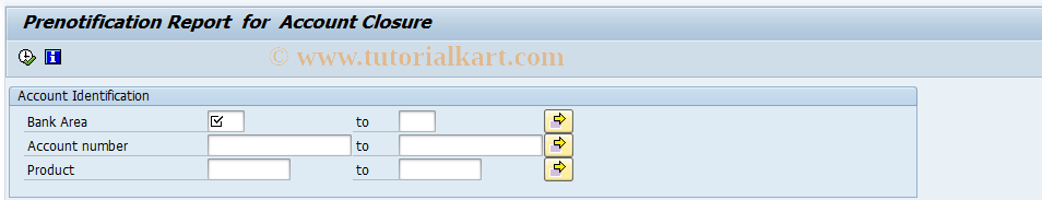 SAP TCode BKK_CLS_PRENOTIF - Account Closure Prenotification