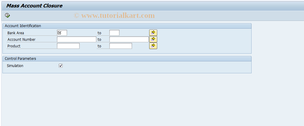 SAP TCode BKK_MASS_ACCNT_CLS - Mass Account Closure