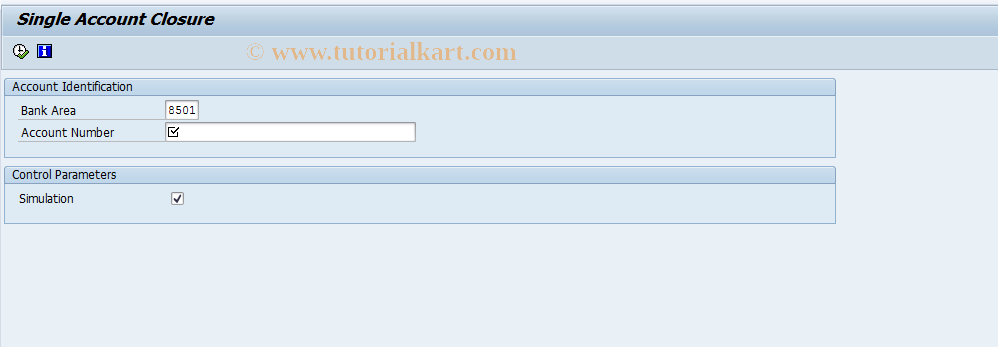 SAP TCode BKK_SINGLE_ACCNT_CLS - Single Account Closure