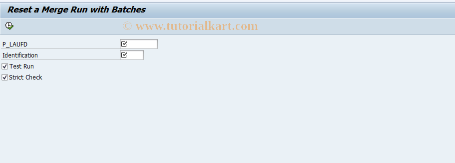 SAP TCode BNK_MERGE_RESET - Reset a Payment Media Batch run