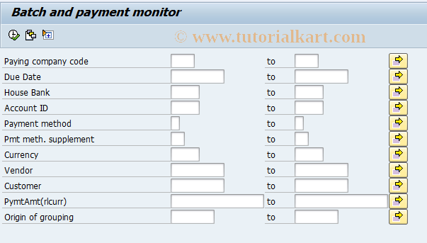 SAP TCode BNK_MONI - Batch and payment monitor