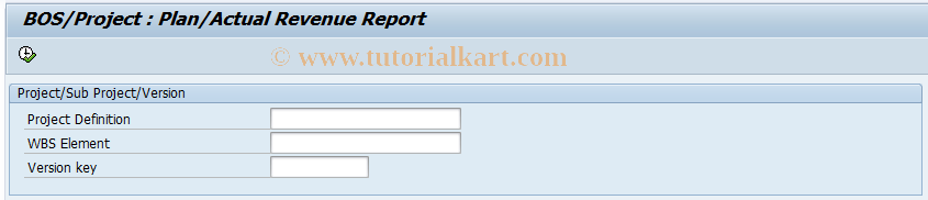 SAP TCode BOSPS_REV1 - BOS/Project- Plan/Actual Revenue