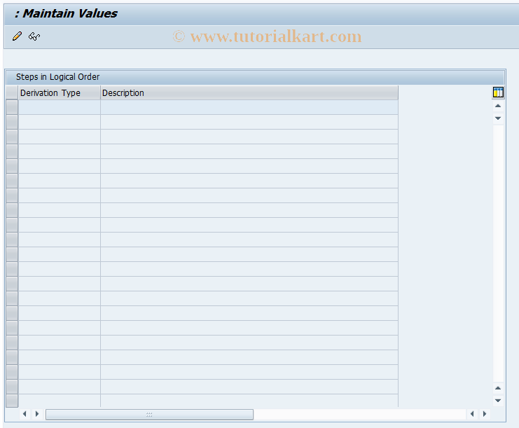 SAP TCode BPACCR - Acc Derivation Budget Entry Document