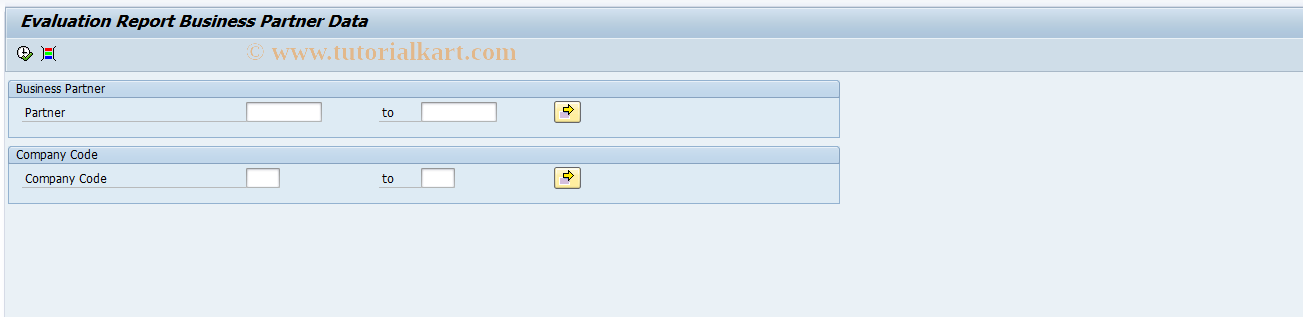 SAP TCode BPB2 - Evaluation of Business Parter Data