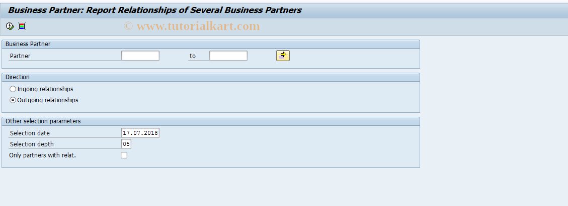 SAP TCode BPB4 - Evaluation of Partner Relationships