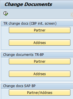 SAP TCode BPCD - Business Partner: Change Documents