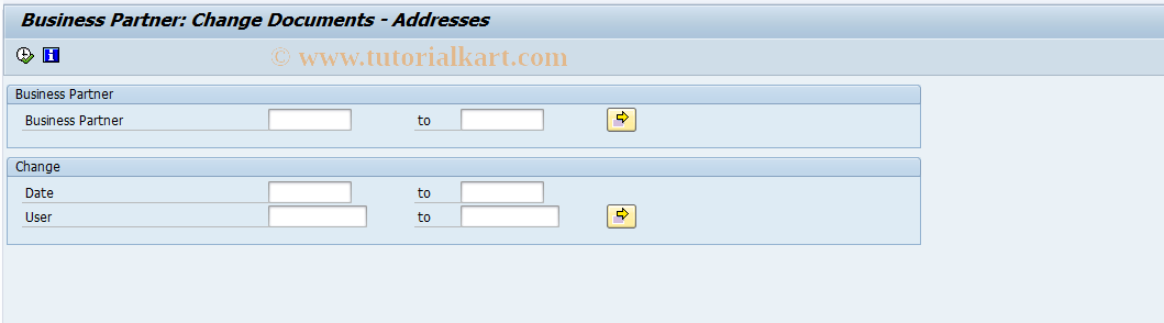 SAP TCode BPCG - TRGP: Change Documents Addresses